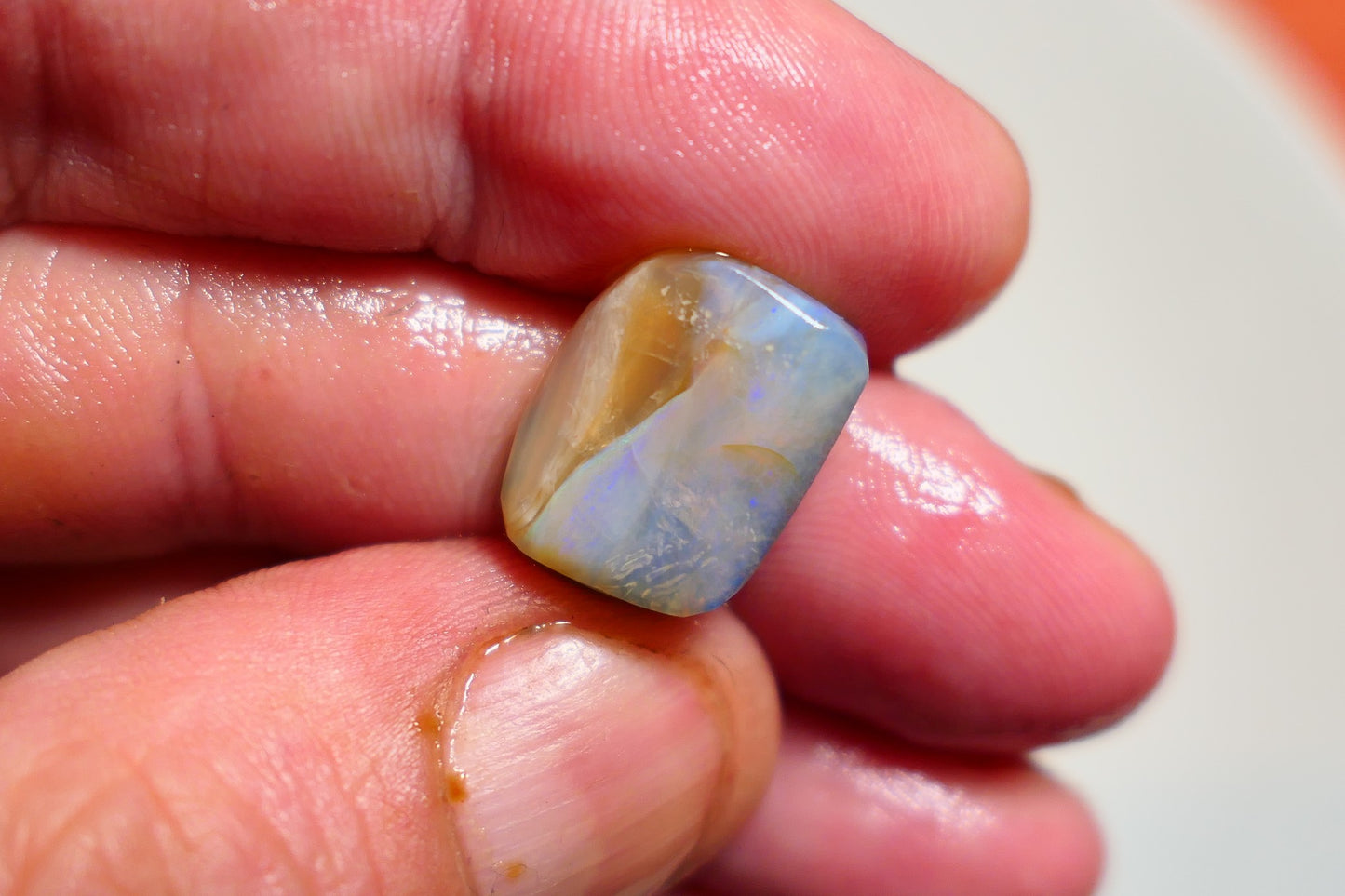 Queensland Boulder opal 11.50cts rub / rough / preform Koroit Blue fires 15x12x5mm BR#07