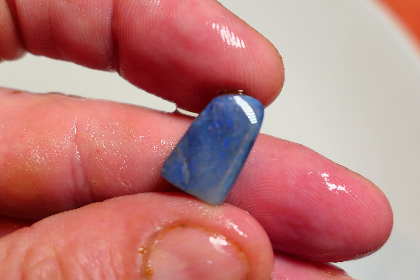 Queensland Boulder opal 11cts rub / rough / preform Koroit Blue fires 15x10x5mm BR#12