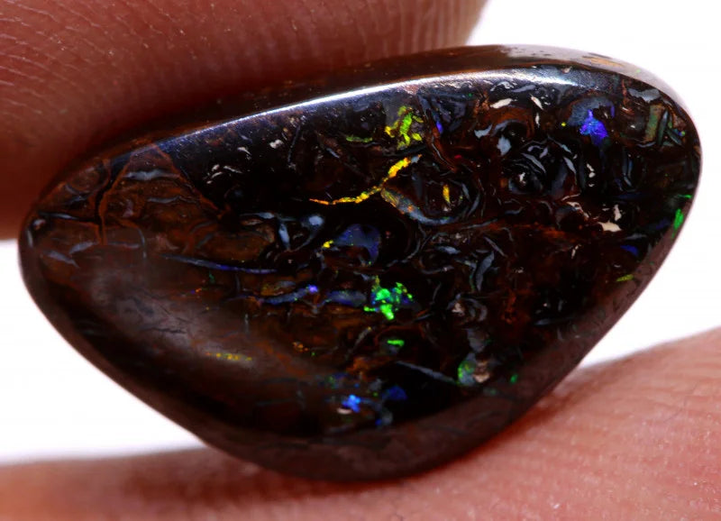 Australian Queensland Boulder Matrix opal Polished Gemstone 8.5cts From Koroit 17x10x4.5mm BFC26