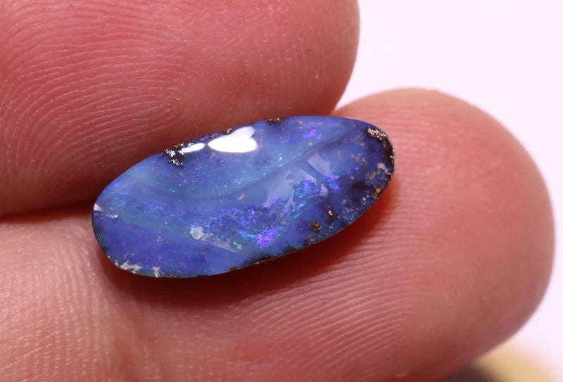 Australian Queensland Boulder opal Polished Gemstone 4.4cts From Winton 17x7x4mm BFC18