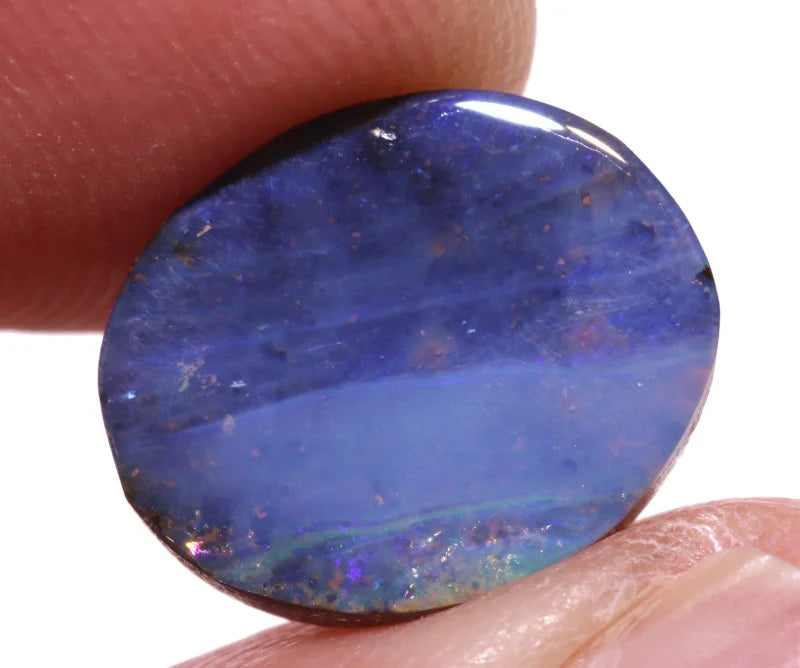Australian Queensland Boulder opal Polished Gemstone 4.2cts From Winton 12x10x3.5mm BFC19
