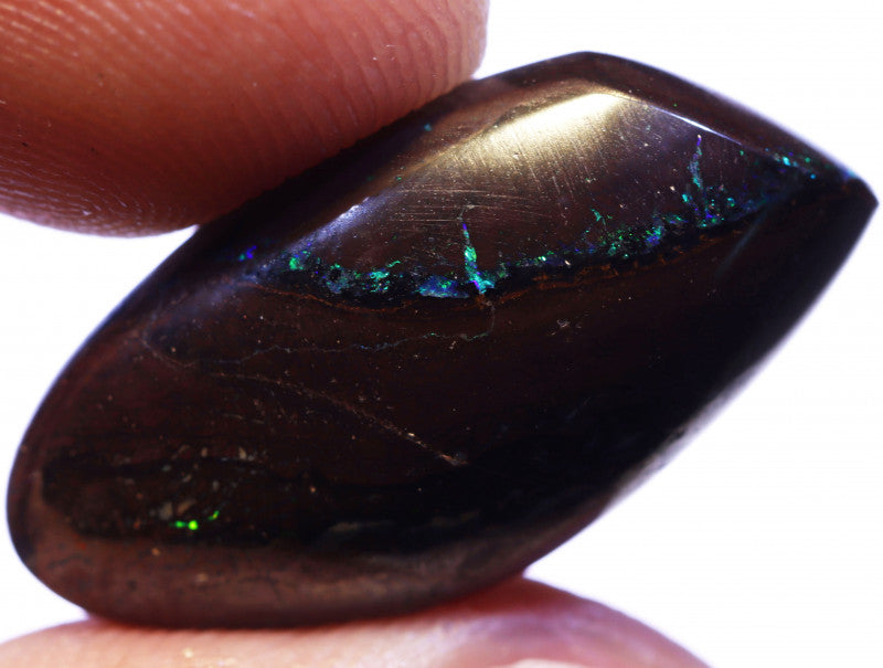 Australian Queensland Boulder Matrix opal Polished Gemstone 14.55cts From Yowah some bits of blue/green 23x11x5mm BFO1089