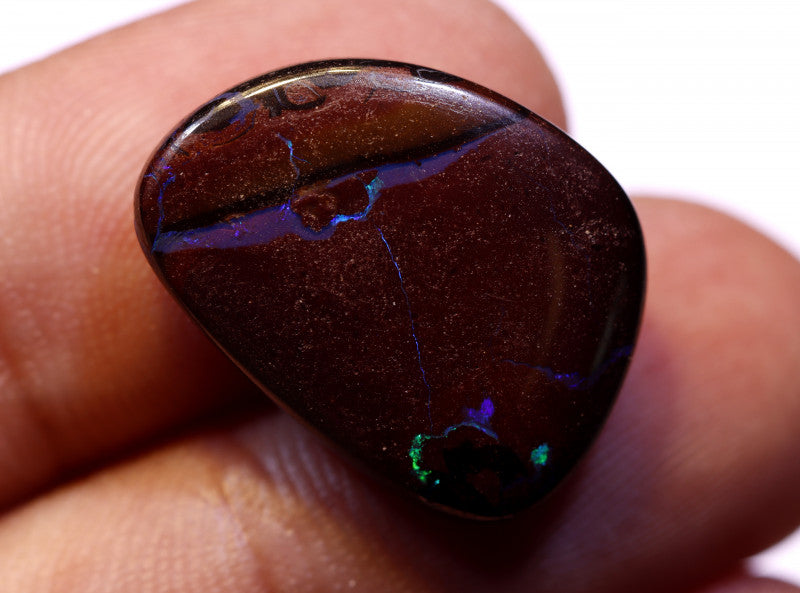 Australian Queensland Boulder Matrix opal Polished Gemstone 14cts From Yowah some green/blue colours 26x15x6mm BFO1031