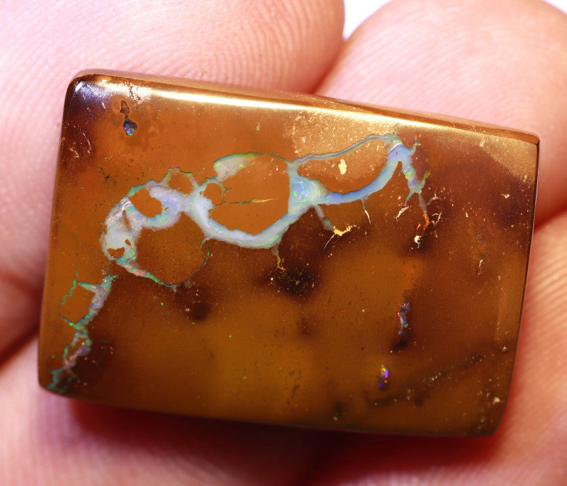 Australian Queensland Boulder Matrix opal Polished Gemstone 25cts From Yowah some multicolours to vein 25x17x5mm BFO1212