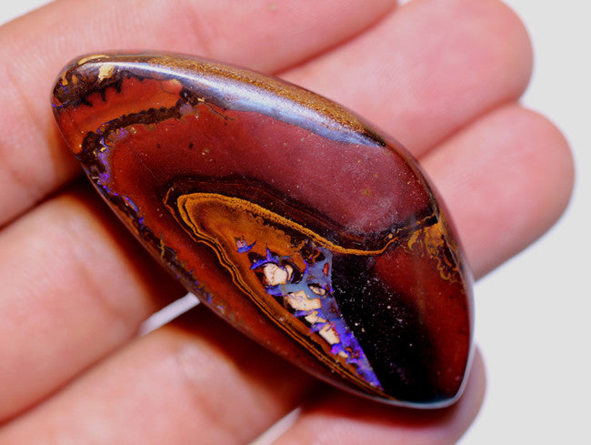 Australian Queensland Boulder Matrix opal Polished Gemstone 58cts From Yowah some blue colours 40x27x6mm BFO385