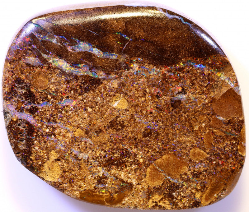 Australian Queensland Boulder Matrix opal Polished Gemstone 34cts From Yowah some green/blue colours 26x20x7mm BFO886