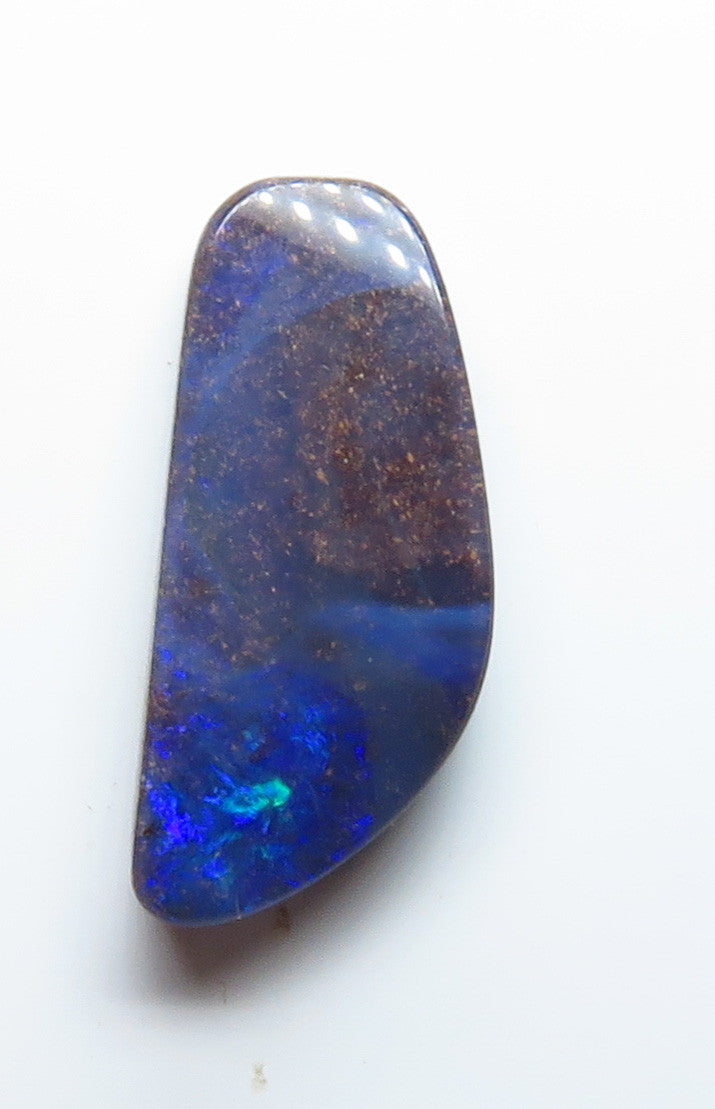 Australian Queensland Boulder opal Polished Gemstone 5.38cts From Winton with some blue colours 18x8x4mm BFO34