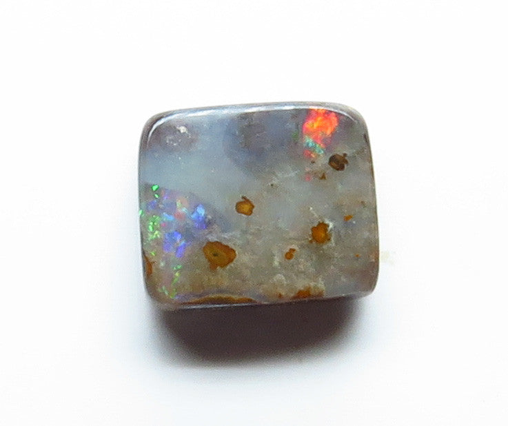 Australian Queensland Boulder opal Polished Gemstone 0.8cts From Winton with bits of colour 6x5x2mm BFO18