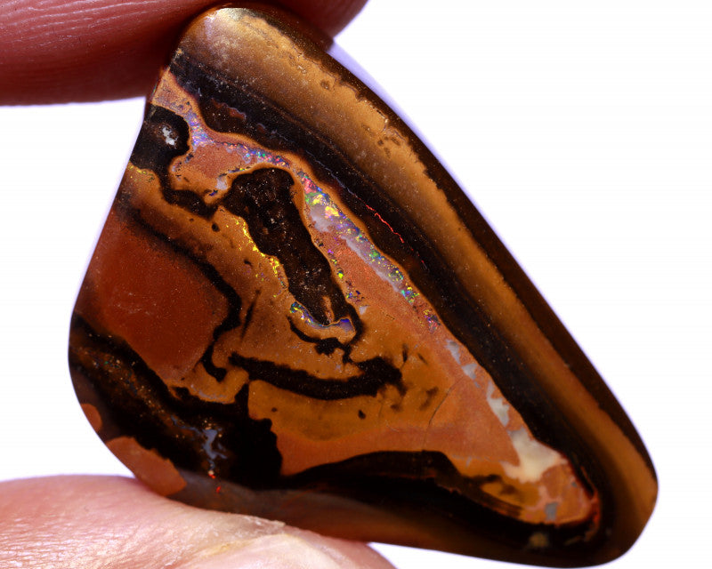 Australian Queensland Boulder Matrix opal Polished Gemstone 31cts From Yowah some multicolours to vein 28x18x6mm BFO1079
