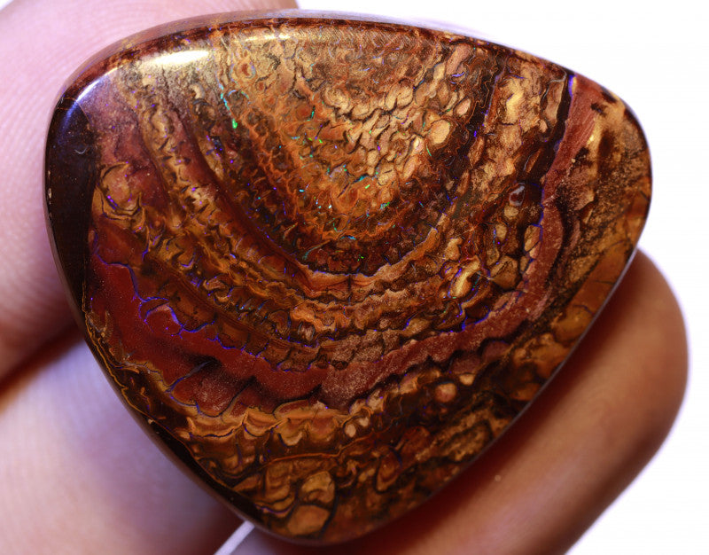 Australian Queensland Boulder Matrix opal Polished Gemstone 78cts From Yowah some green/blue colours 33x28x11mm BFO1311