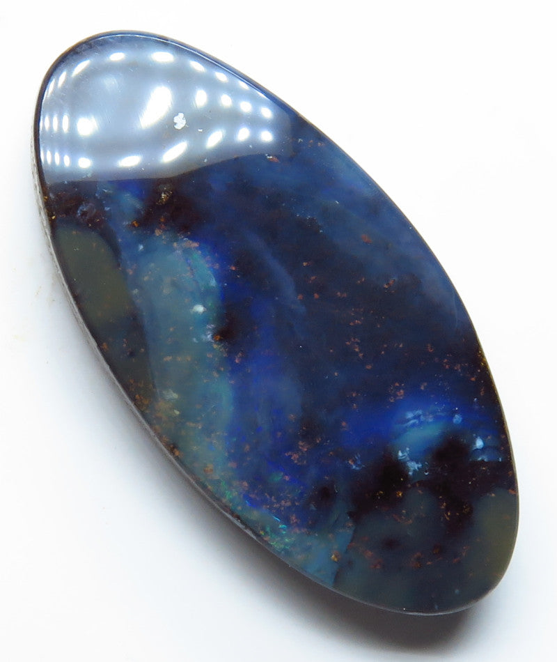 Australian Queensland Boulder opal Polished Gemstone 18cts From Winton with bits of colour 29x14x4mm BFO05