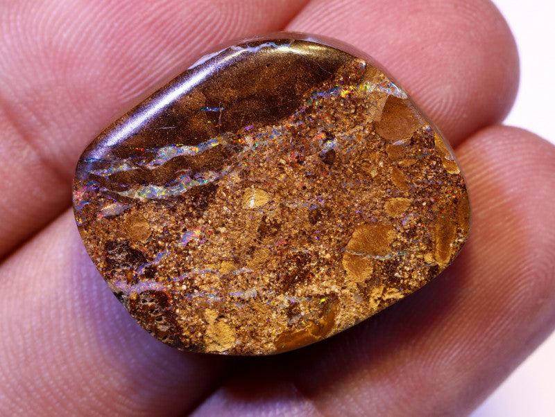 Australian Queensland Boulder Matrix opal Polished Gemstone 34cts From Yowah some green/blue colours 26x20x7mm BFO886