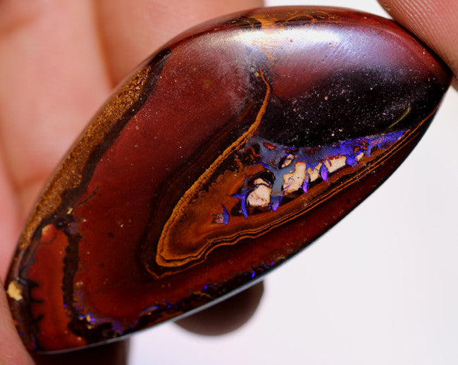 Australian Queensland Boulder Matrix opal Polished Gemstone 58cts From Yowah some blue colours 40x27x6mm BFO385