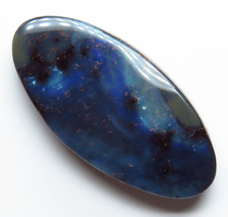 Australian Queensland Boulder opal Polished Gemstone 18cts From Winton with bits of colour 29x14x4mm BFO05