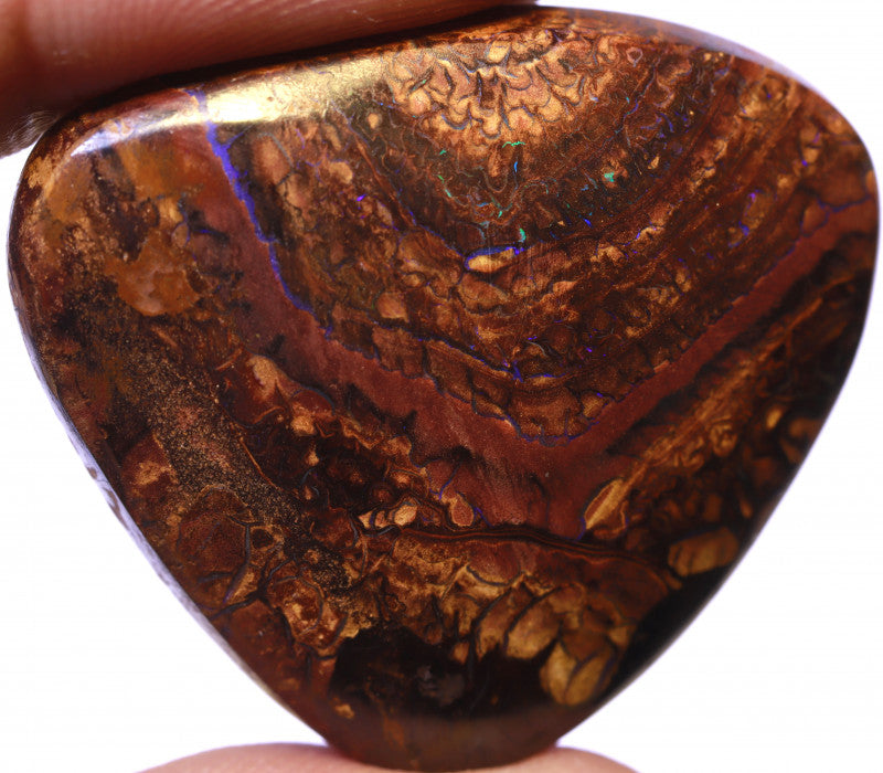 Australian Queensland Boulder Matrix opal Polished Gemstone 78cts From Yowah some green/blue colours 33x28x11mm BFO1311