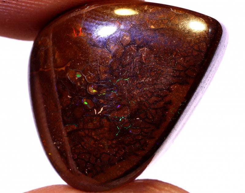 Australian Queensland Boulder Matrix opal Polished Gemstone 29cts From Yowah some bits of multicolours 21x17x8mm BFO881
