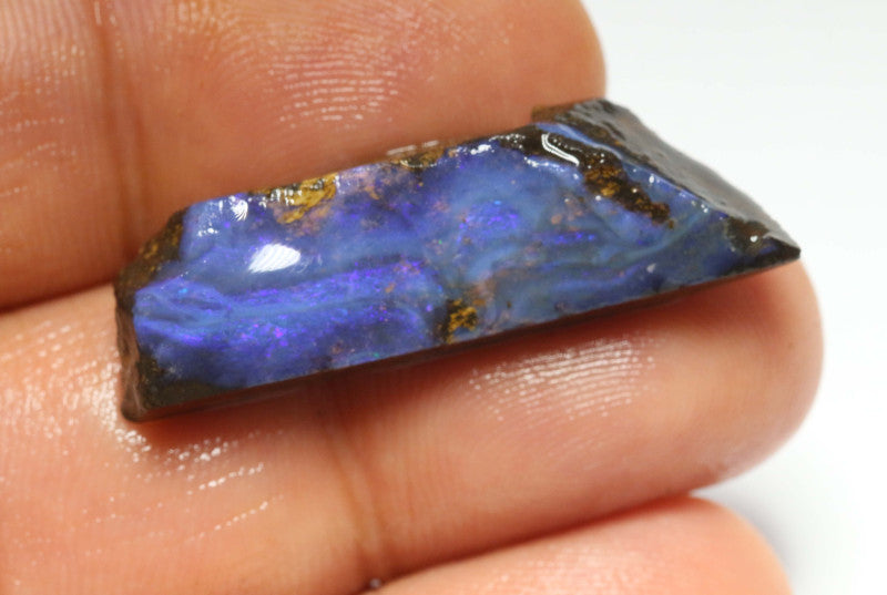 Australian Queensland Boulder opal  24cts rough Winton Low Grade Face of opal with colour 35x10x6mm BFA24