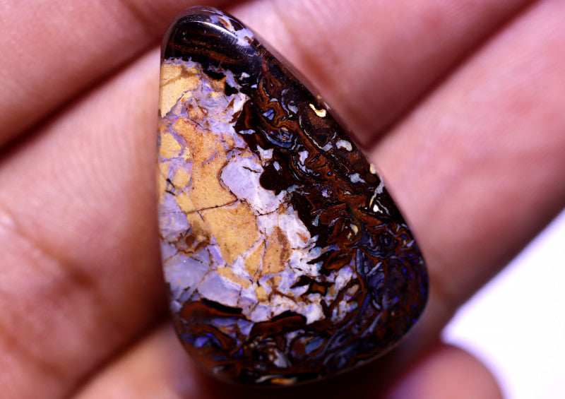Australian Queensland Boulder Matrix opal Polished Gemstone 38cts From Yowah some bits of blue 27x18x9mm BFO696
