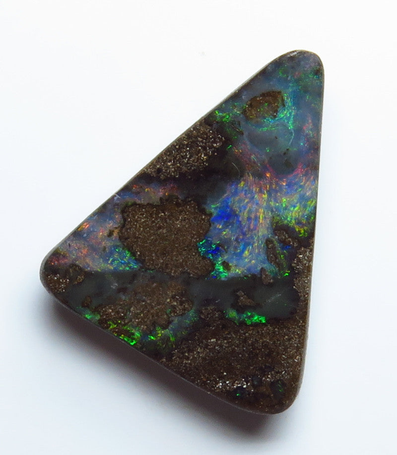 Australian Queensland Boulder opal Polished Gemstone 5.41cts From Winton some nice multi colours 18x14x3mm BFO40