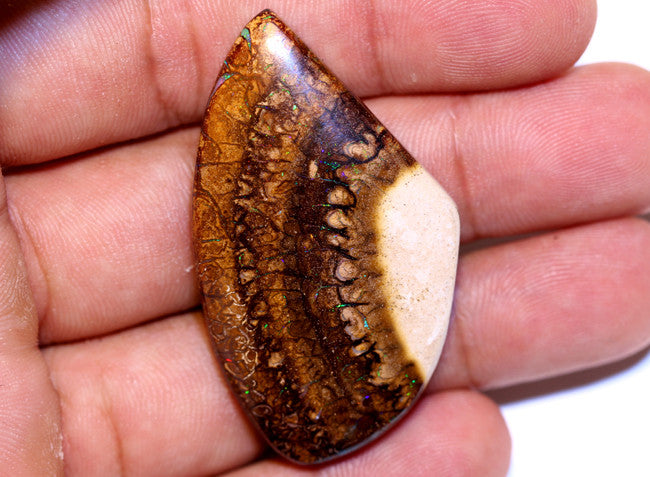 Australian Queensland Boulder Matrix opal Polished Gemstone 75cts From Yowah some green/blue colours 48x30x7mm BFO603